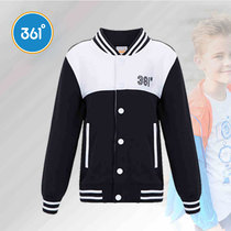 361 Childrens clothing Boys knitted jacket Childrens middle and high school students long-sleeved baseball suit 361 degrees casual sweater