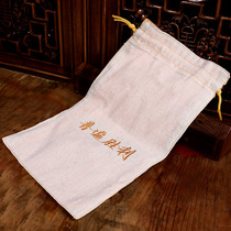 Tibetan Buddhism hand-cranked warp tube bag hand-cranked warp wheel bag storage bag pocket double linen cloth