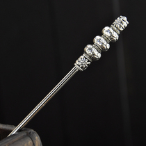  Retro simple Miao silver hair beads classical hairpin hair accessories female style swing plate hair festival birthday gift for women