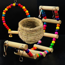 NIMIWEI parrot toy peony tiger skin Xuanfeng sunflower swing climbing ladder climbing rope puzzle training Bird supplies