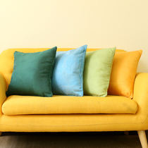 Solid color sofa pillow cushion ins light luxury style Nordic living room high-end home American modern waist pillow customization