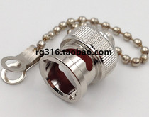 BNC female head metal dust cap with hanging chain waterproof cover protective cap Q9 male head dust cap