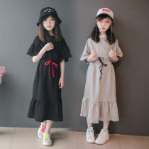 Childrens clothing girls spring and summer skirt set 2021 New Korean tide fashion Princess foreign style little girl summer dress