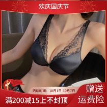Japanese unscented underwear womens small breasts gather on the back sexy summer front buckle bra without steel rim thin bra