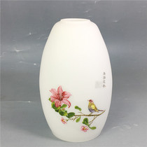 Euluan upper and lower opening glass lampshade housing Restaurant hanging lampshades Milk White Frosted Lampshades Lamps Accessories Lampshades