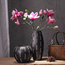 Modern European-style minimalist ceramic countertop vase home decoration living room decorations bridal room decorations black and white