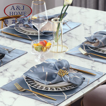 Dining Mat Nordic Thermal Insulation Mat Table Mats Dins Modern Minima Hotel Western Dining Trays Mat Cloth Art Cushion Bowl Mat Customisation