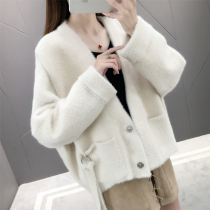 Furry jacket women's autumn outfit 2022 new Korean version of winter net red sweater women's winter top women's sweater sweaters