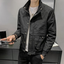 Jacket men 2020 new Korean version of the trend handsome casual spring jacket youth thin style collar coat D0302