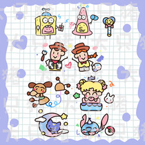 (Big Only Pig At Home) Small Cartoon Original Cartoon Waterproof Cute Flower Arm Teen Tattoo Sticker