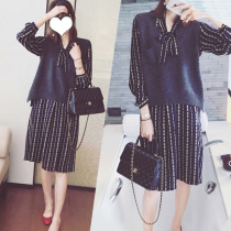 Autumn and winter clothes 2021 New French floral jumpsuit autumn large size womens gentle Korean two-piece suit