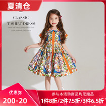 CUHK Girl Dress Summer 2021 New Korean version of foreign-style baby princess dress children cotton skirt