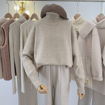 Llora details quality high neck sweater women winter 2021 New loose Joker stretch knit wool lazy