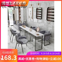 European-style net red ins modern nail table and chair set beauty shop single double manicure table simple iron table