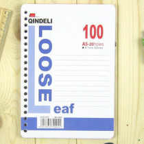 A5 - leaf core 25K20 hole inner core inner core inner core wood pulp paper A5 active page transverse notebook