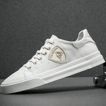 European station 2022 Summer new genuine leather mens shoes Shoes Casual Shoes Soft Bottom Soft Face Small White Shoes Man Boomer Board Shoes