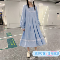 Commoner sauce original Gemini light dress retro court style embroidered lace dress 2021 spring new