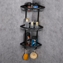 European new style Sibo three-layer storage rack Household hotel cosmetics shelf free hole full copper tripod