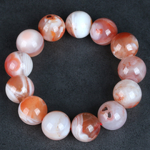18 3-18 6mm114 29 grams (ice fluttering flower) South red agate wire bracelet bracelet