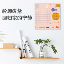 Wall-mounted clock Memphis personality hit color creative home living room mute digital clock decoration luminous electronic clock