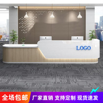 Company front desk Creative baking paint Simple service desk Beauty salon bar Bar Modern desk reception desk corner