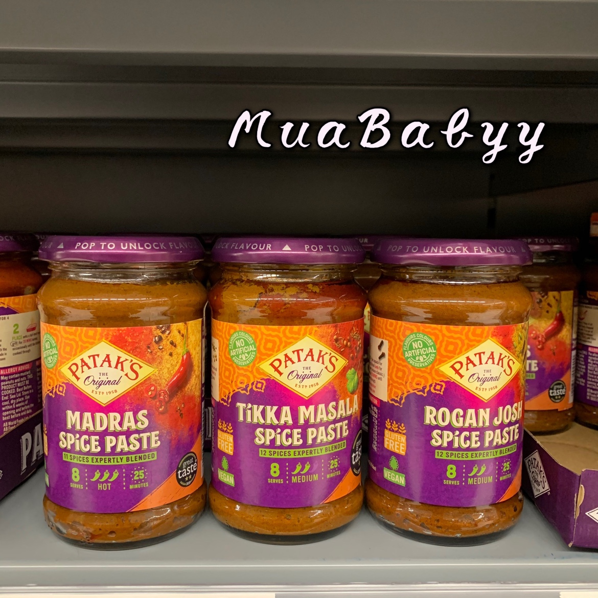 Spot British PATAKS MADRAS SPICE PASTE curry hot sauce 283g