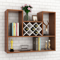 Creative Wall wine rack rack home restaurant wall decoration wall-mounted red wine Lattice Diamond Cross