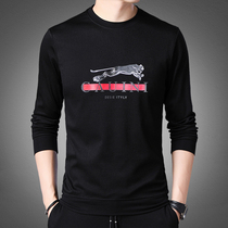 Hong Kong boomer man long sleeve T-shirt 2022 fall new round collar bottom-shirt youth fashion pure cotton sweater