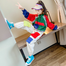 Boomer Girls Suit Autumn Clothing Internet Red Women Great Childrens Trendy Han Version Children Fried Street Tooling Trends Two Sets Spring Autumn