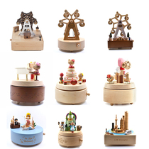 Taiwan jeancard Wooden Music Box Music Box Ferris Wheel Love Amusement Park Birthday Gift Valentine's Day