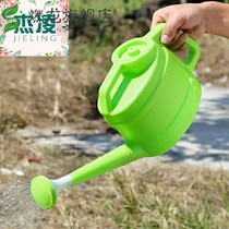 Household sprinkler kettle with lid 2 5 liters watering flower spray pot gardening water bottle plastic long mouth shower pot