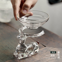Delusion Xilu glass tea leak Creative tea filter Tea filter Funnel yarn net Kung Fu tea accessories