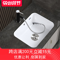 Laundry pool balcony ceramic recessed basin basin integrated single basin with washboard sink deepened small laundry basin