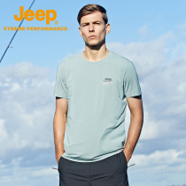 Jeep Jeep outdoor sports classic comfortable quick-drying T-shirt quick-drying clothes mens short sleeve sweat-absorbing breathable loose Mountaineering