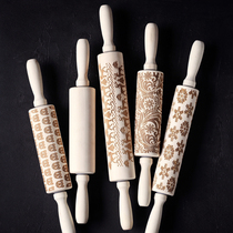 Sakura flower creative household embossed roller rolling pin baking props cookie carving printing die