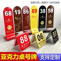 Barbecue Dining Card Table Number Called Brand Breakfast Bar Table Number Plate Custom Restaurant Wall Stickup Snack Shop Doorway