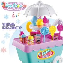 2021 new new childrens simulation candy ice cream trolley girl puzzle house toy set