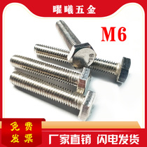 M6] Ordinary stainless steel screws lengthened Hexagon screws GB30 hexagon bolts