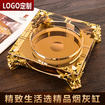 Custom crystal ashtray household living room creative personality trend European luxury high-end ktv club hotel ins