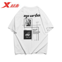 Xtep Men Short Sleeve T-Shirt 2021 Summer New Loose Half Sleeve Athletic Casual Shirt Base T-Shirt 979229010037