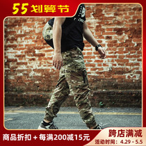 Love Merson Multiple Bags Overalls Bunch Foot Pants MC Camouflated Pants Men Casual Small Leggings Pants Tide Heme Tactical Pants