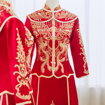 Heavy Industry Xiuhe uniform bride 2021 new summer wedding dress tassel out of the cabinet clothing dragon and phoenix coat Chinese wedding dress