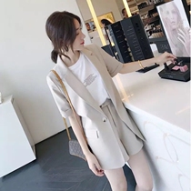 Professional suit ladies summer 2020 new slim slim Joker Heben style set two-piece light mature wind
