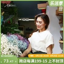 Shizi Family Short Sleeve T-shirt Woman 2021 New sashimi Bottom Shirt Temperament Summer Dress Blouse Pure Cotton Half Sleeve T