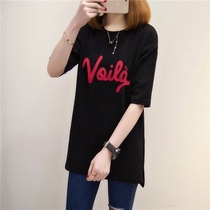 12 Womens summer clothes young girls short sleeves T-shirts 15-year-old children middle sleeves loose clothes