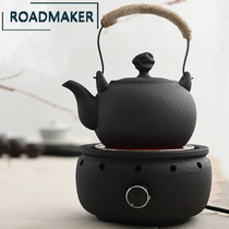 Rodmeco Japanese-style black pottery electric pottery stove Household boiling kettle Beam kettle Kettle Tea maker Tea set