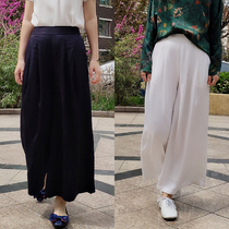 Custom copper ammonia silk wide-leg pants 1180 yuan to buy the original custom-made effect is particularly good elastic waist