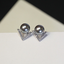 Fashion temperament Simple Zirconium Diamond Pearl Earrings 2019 New 925 Sterling Silver Needle Women Joker Allable ins Ears