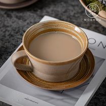 Moshou Japanese coffee cup retro crafty coffee cup creative handmade mug personality Art couple tea cup