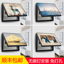 Meter box decorative painting shielding power distribution box weak current box main switch electric box no punching simple modern hanging painting